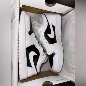Nike Air Jordan 1 Low White and Black Sneakers